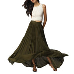 Pleated Maxi Skirt