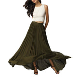 Pleated Maxi Skirt