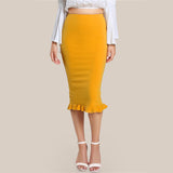 Ruffle Pencil Skirt