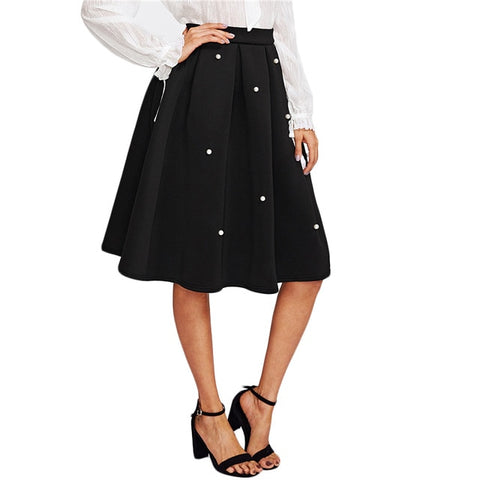 Embellished Black Skirt