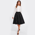 Embellished Black Skirt