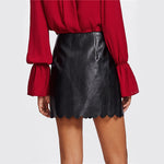 Faux Leather Mini Skirt