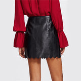 Faux Leather Mini Skirt