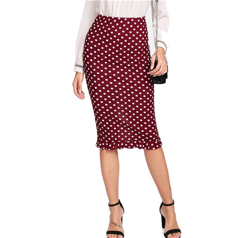 Polka Dot Ruffle Skirt