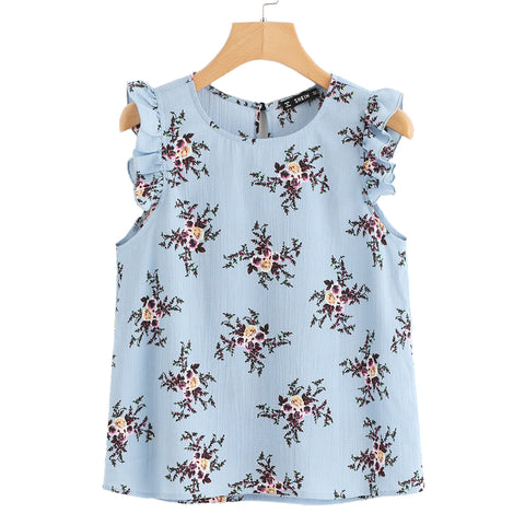 Sleeveless Floral Top