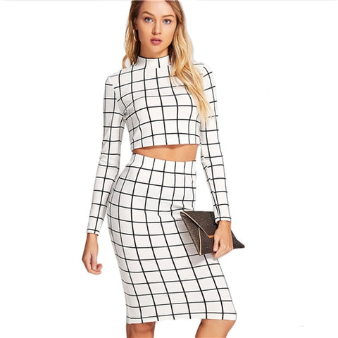 Crop Top and Skirt