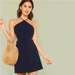Backless Halter Dress