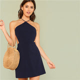 Backless Halter Dress