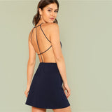 Backless Halter Dress