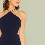 Backless Halter Dress