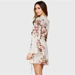 Mock Neck Floral Dress