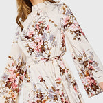 Mock Neck Floral Dress