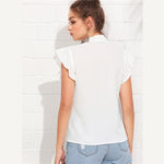 Sleeveless Ruffle Top