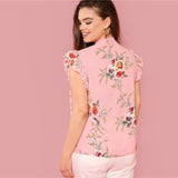 Sleeveless Ruffle Blouse