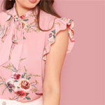 Sleeveless Ruffle Blouse