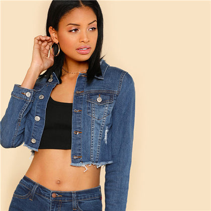 Denim Crop Jacket