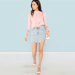 Long Sleeve Ruffle Blouse