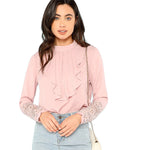 Long Sleeve Ruffle Blouse