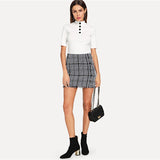 Plaid Tweed Skirt