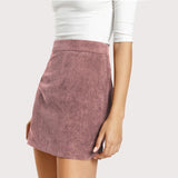 Pink Corduroy Skirt