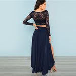Lace Top and Skirt Set
