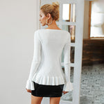 Ruffle Trim Sweater