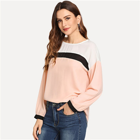 Color Block Blouse